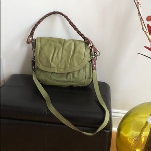 Green leather Fossil Bag